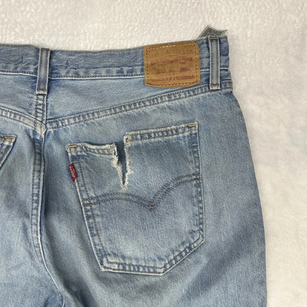 Levi's Low Pro Straight Jeans Women 30 Blue Denim Cotton Pockets Zip Fly - 33X29